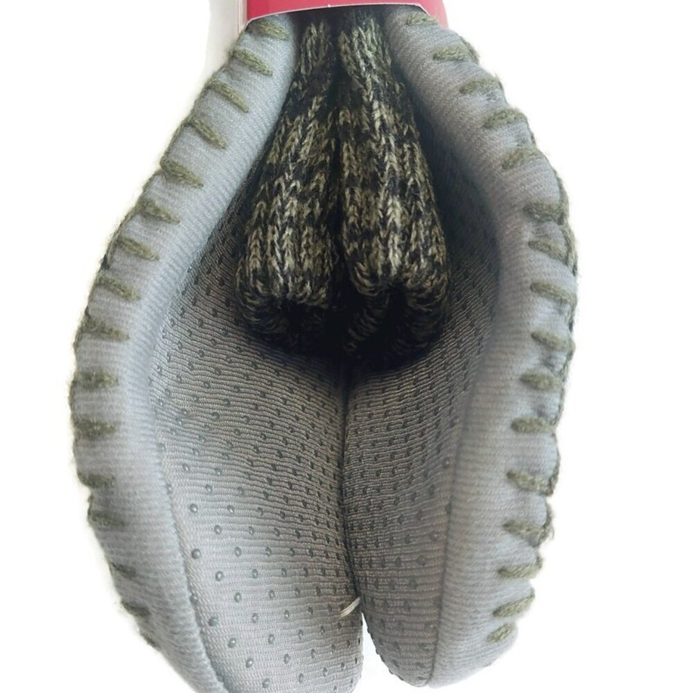 MUK LUKS Mens Slipper Socks Size L/XL Shoe Size 11/13 Green RT Warm Comfortable - Picture 3 of 4